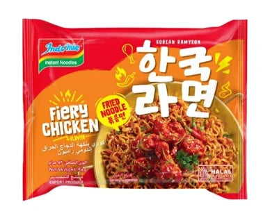 Indomie Korean Fiery Chicken Fried Noodles, Halal Certified - 5 Packs Each 94gm - View 2 | Welaza