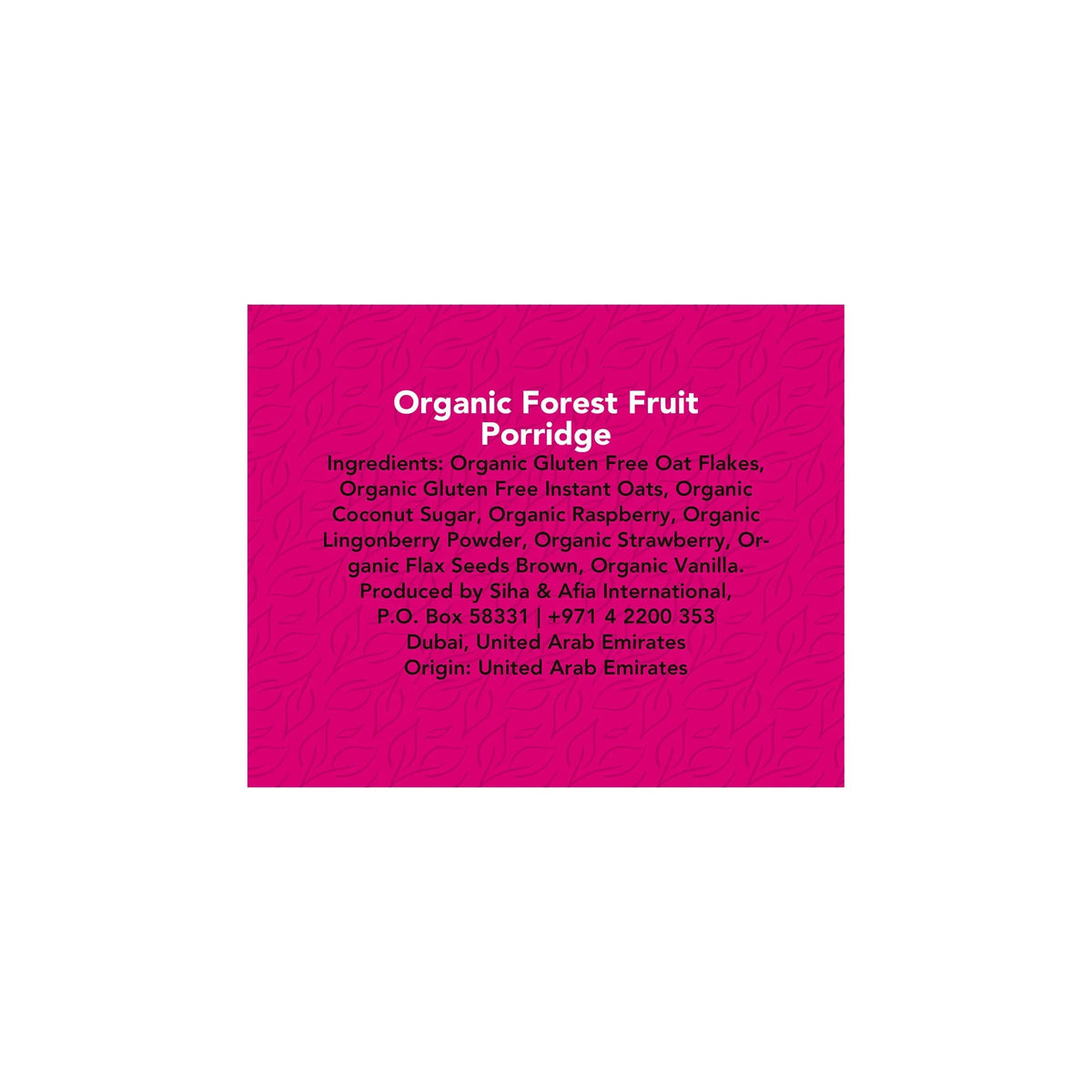 Meadows Organic Forest Fruit Porridge