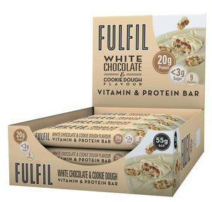 Fulfil White Chocolate And Cookie Dough Vitamin and Protein Bar - 55G 15 x 55G