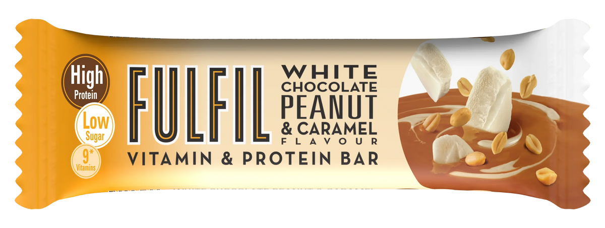 Fulfil White Chocolate Peanut & Caramel Flavour ,Low Sugar, High Protein, With 9 Vitamins