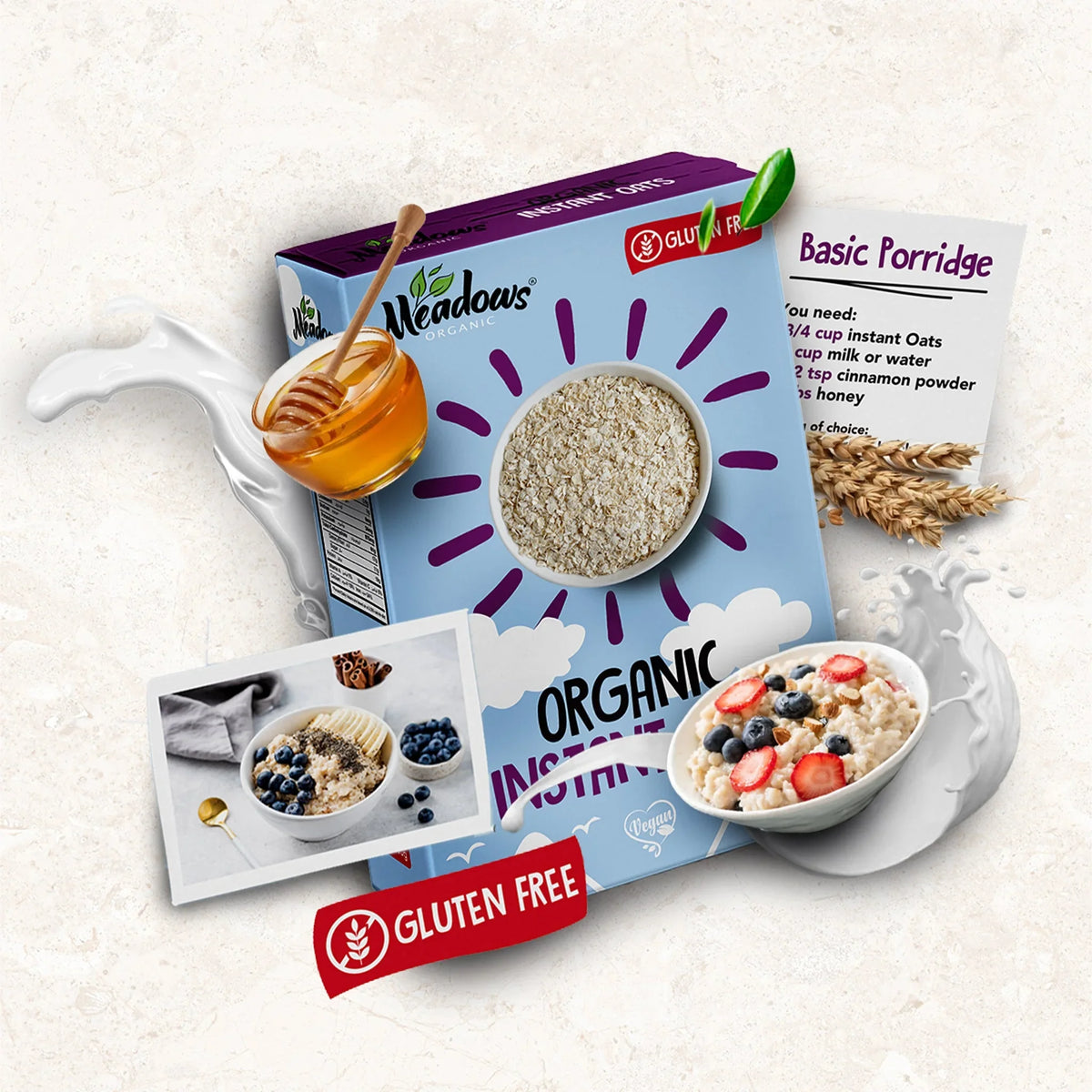 Meadows Organic GF Instant Oats 400g