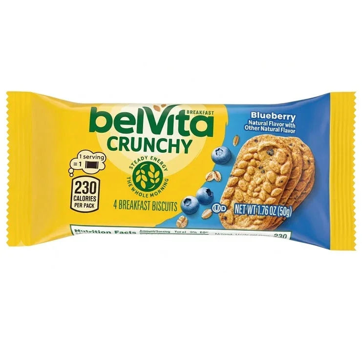 Belvita Crunchy 4 Breakfast Biscuits, Blueberry 50g