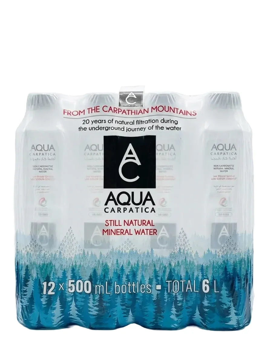 Aqua Carpatica Still Mineral Water, PET Bottle Cases - 500ml 12x 500ml