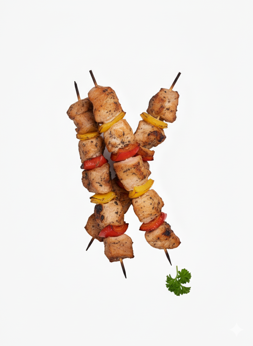 3 Skewers Marinated Chicken Breast with Mustard & Rosemary 300g