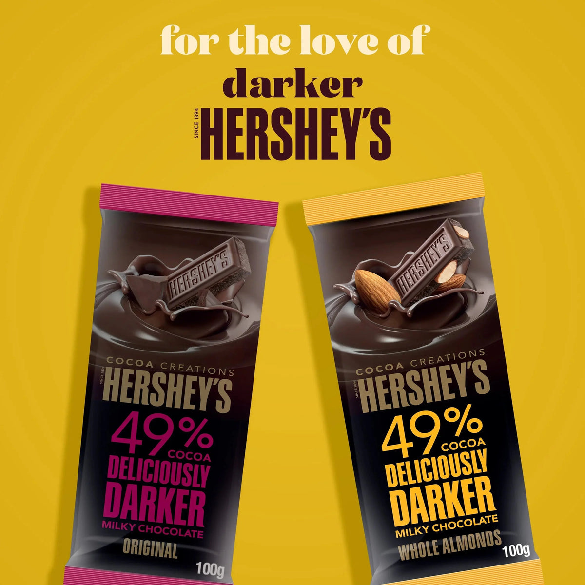 Hershey's 49% Darker Milk Chocolate Bar - 100gm