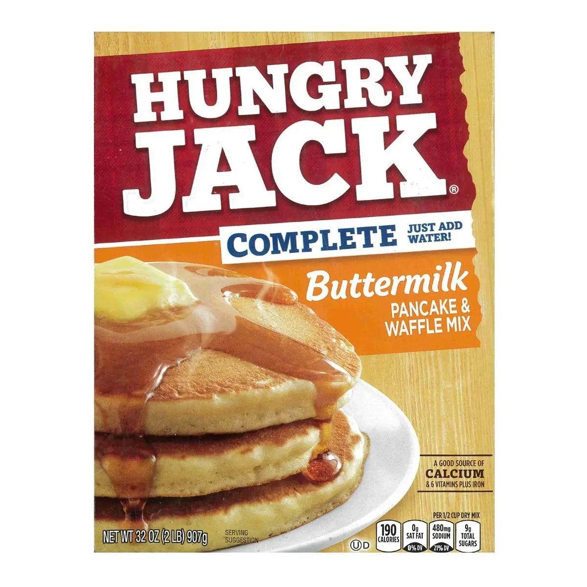 Hungry Jack Pancake & Waffle Mix Complete Buttermilk 907gm