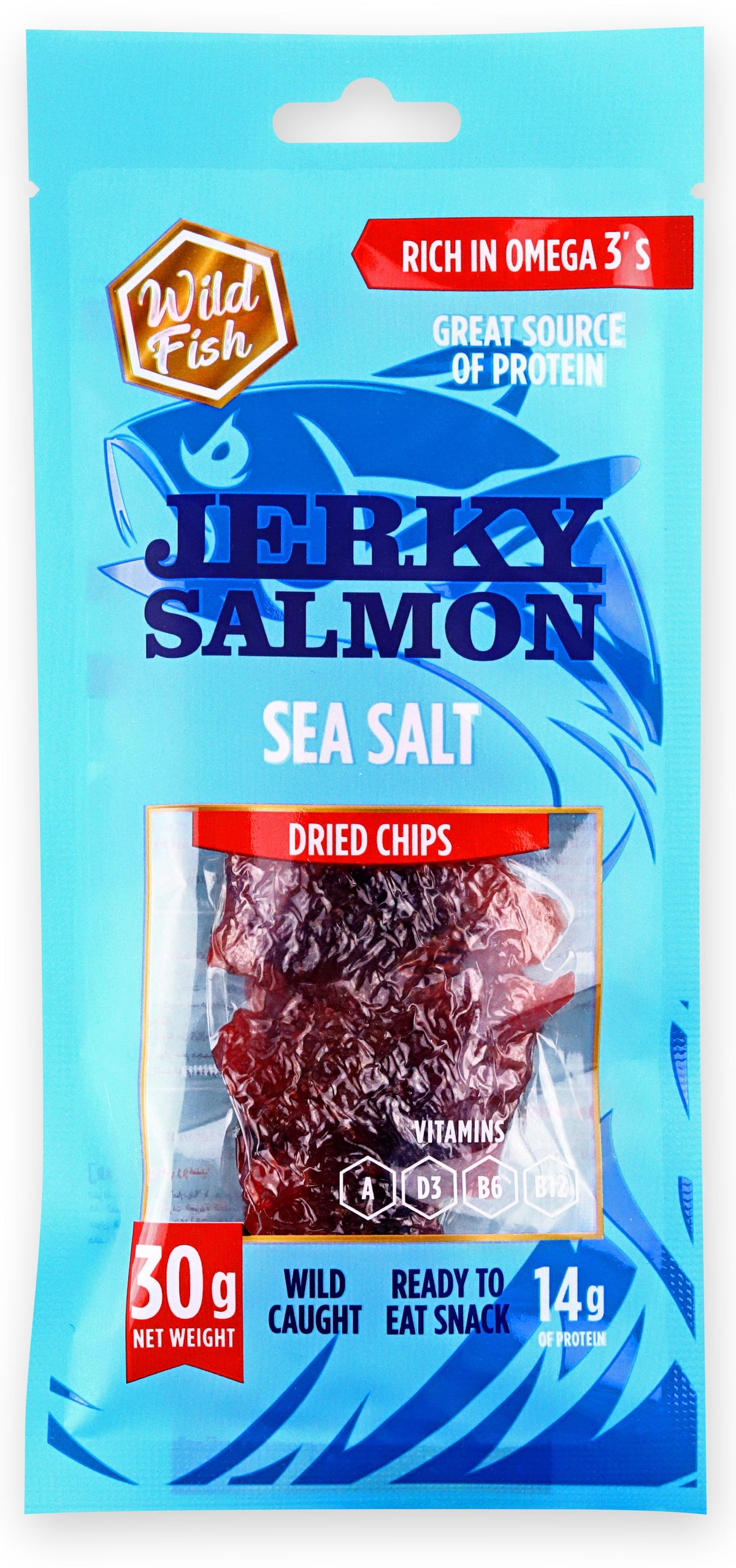 Wild Fish Pink Salmon Dried Chips Sea Salt