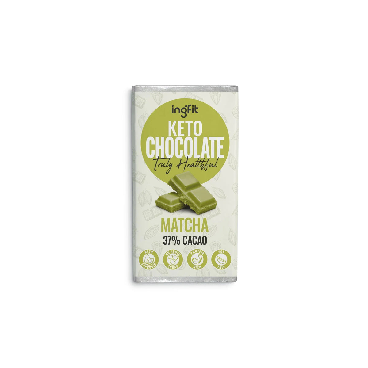Ingfit Premium Sugar Free Matcha Chocolate 28g | Welaza