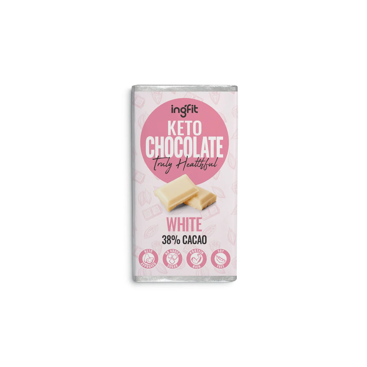 Ingfit Premium Sugar Free White Chocolate 28g | Welaza