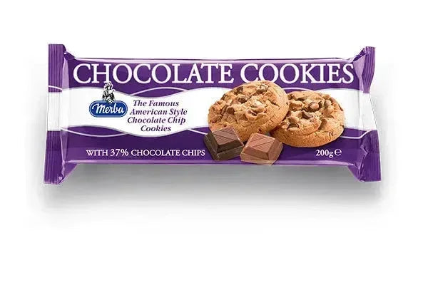 Merba Chocolate Cookies 200g 37% Dark Chocolate