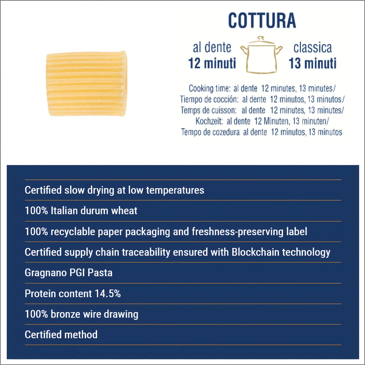 Liguori Mezzi Rigatoni I.G.P Pasta 1Kg