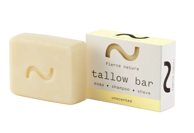 Fierce Nature Multi-Use Tallow Bar (Unscented) 80g
