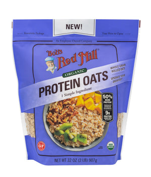 Bob's Red Mill Organic Protein Oats, Whole Grain, Gluten Free 907gm
