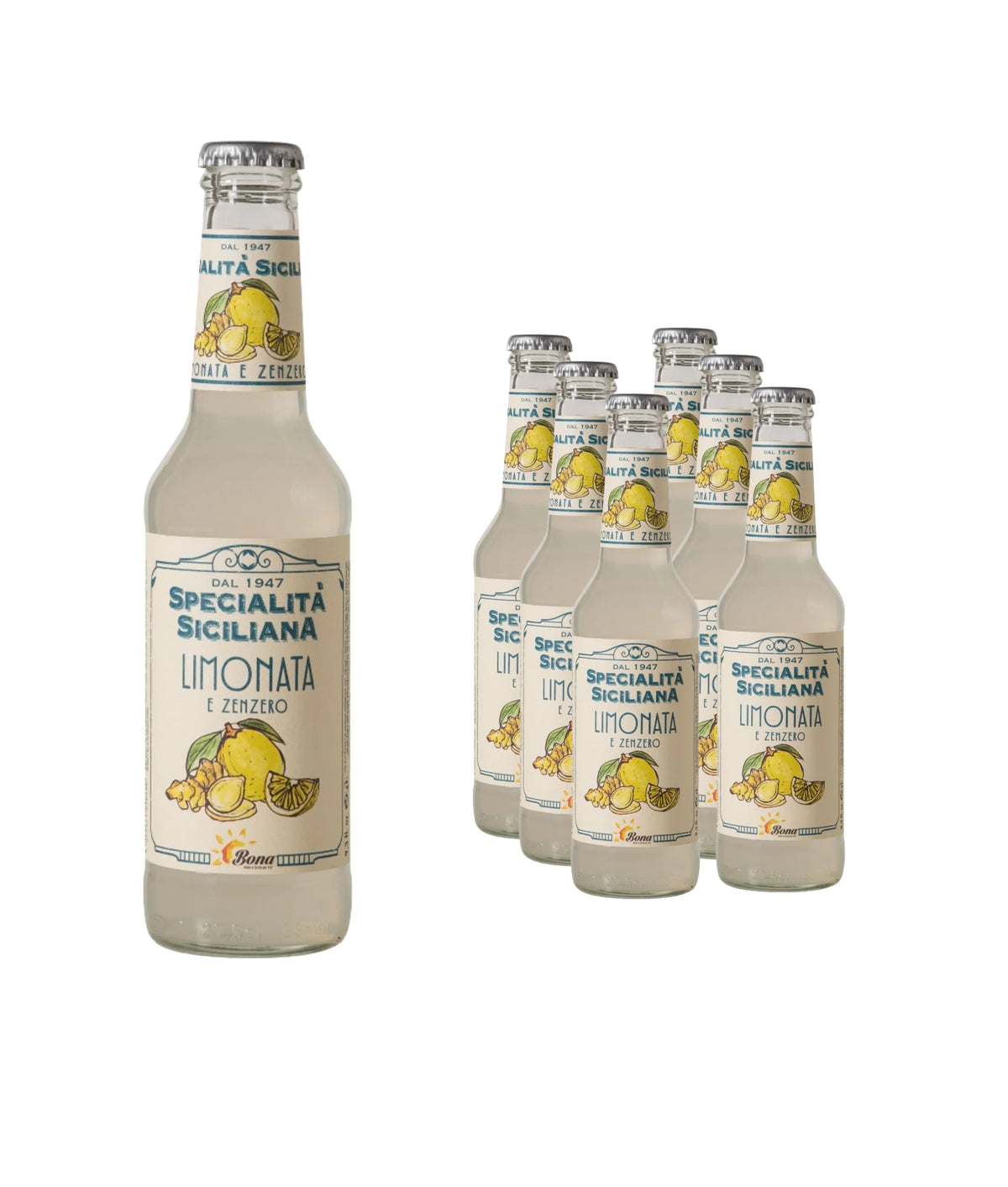 Bona Sicilian Lemonade & Ginger - 275ml Pack of 6