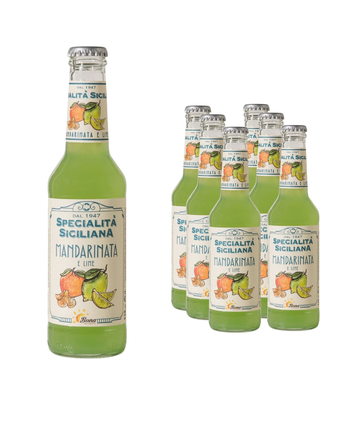 Bona Mandarin & Lime Sparkling Drink, 275ml Pack of 6