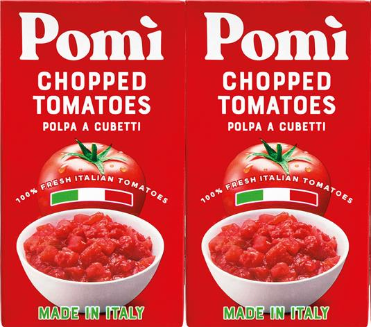 Pomi Chopped Tomatoes 1kg (2 Packs)