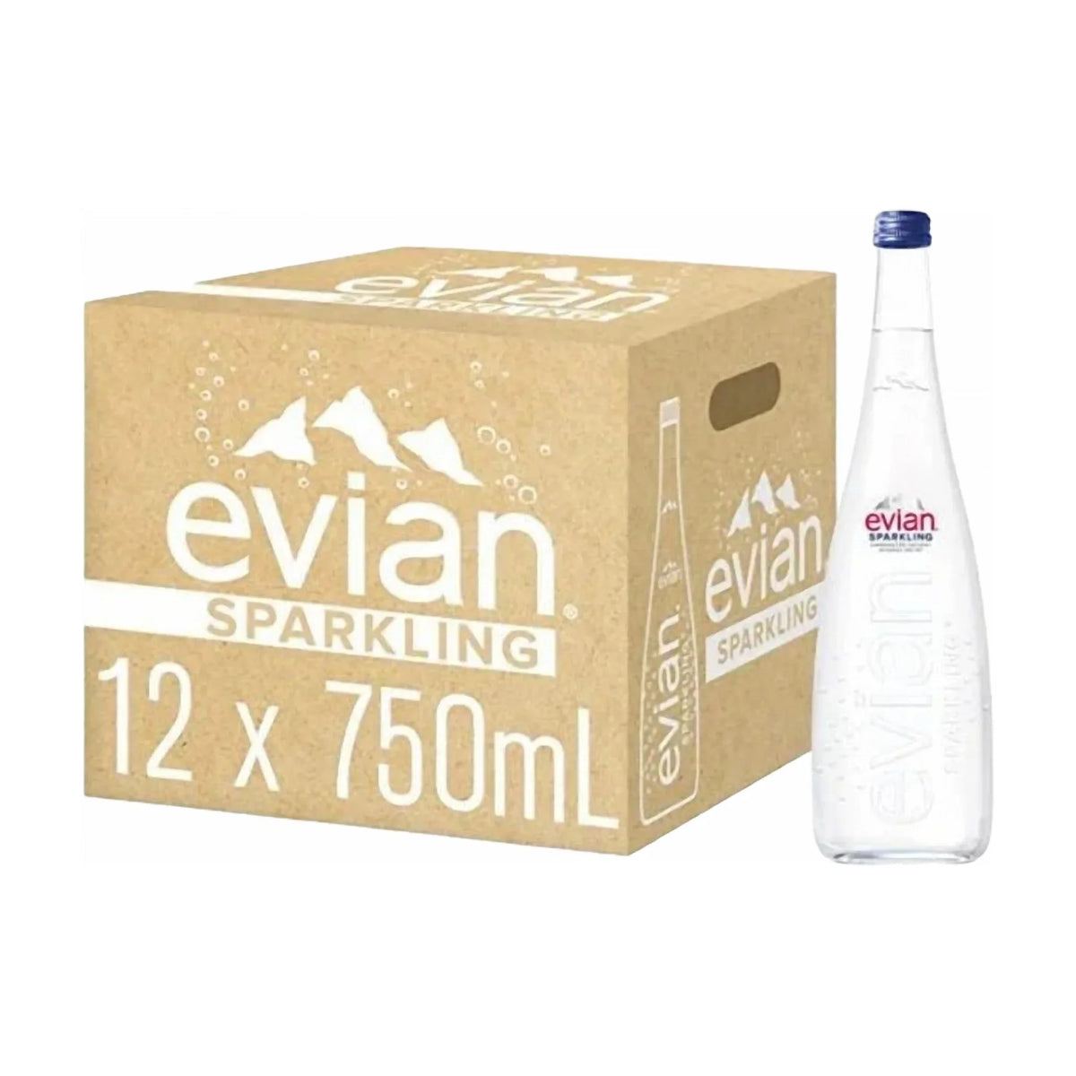 Evian Sparkling Water, Bottle Case Options