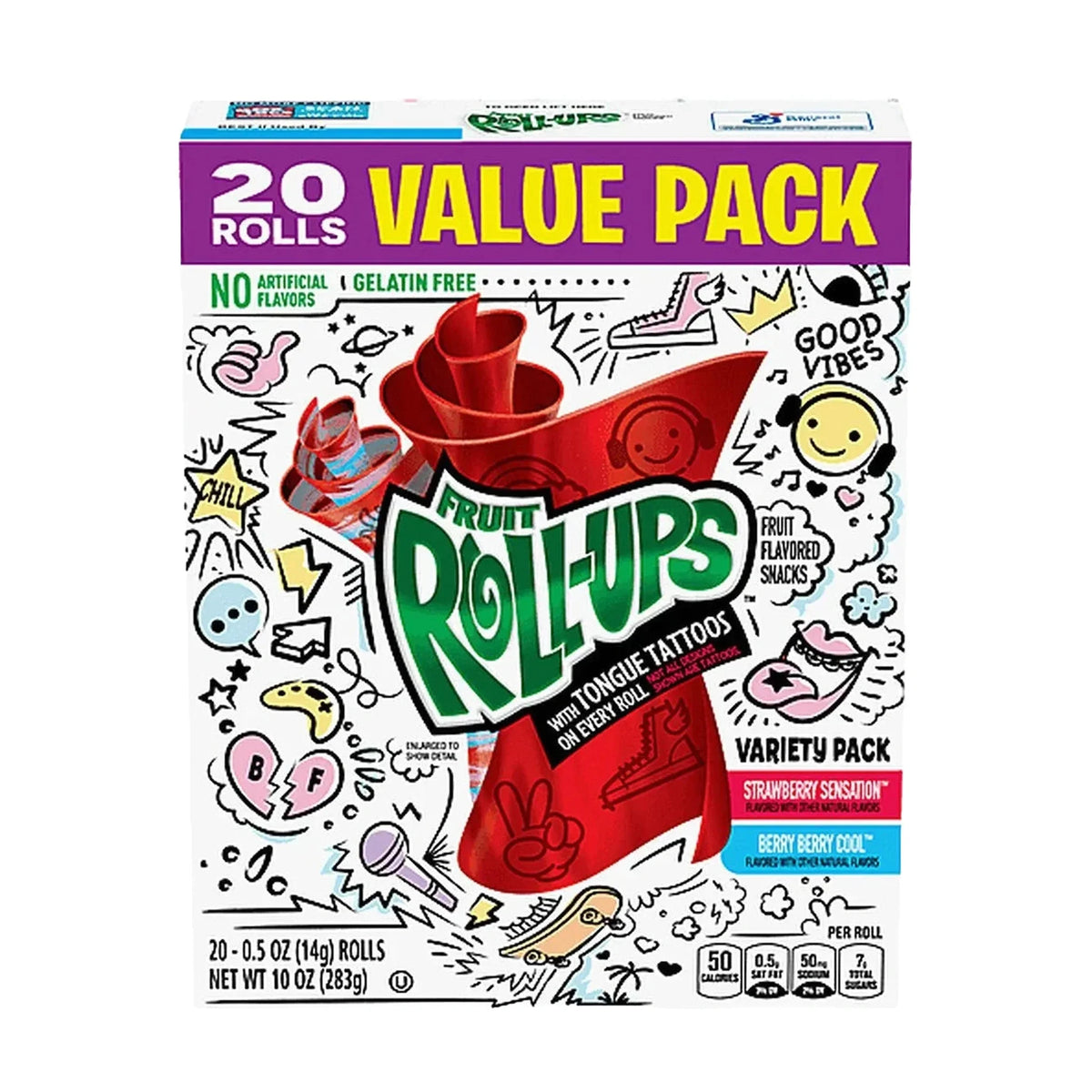 Fruit Roll-Ups Strawberry & Berry, 20 Rolls, 10 oz