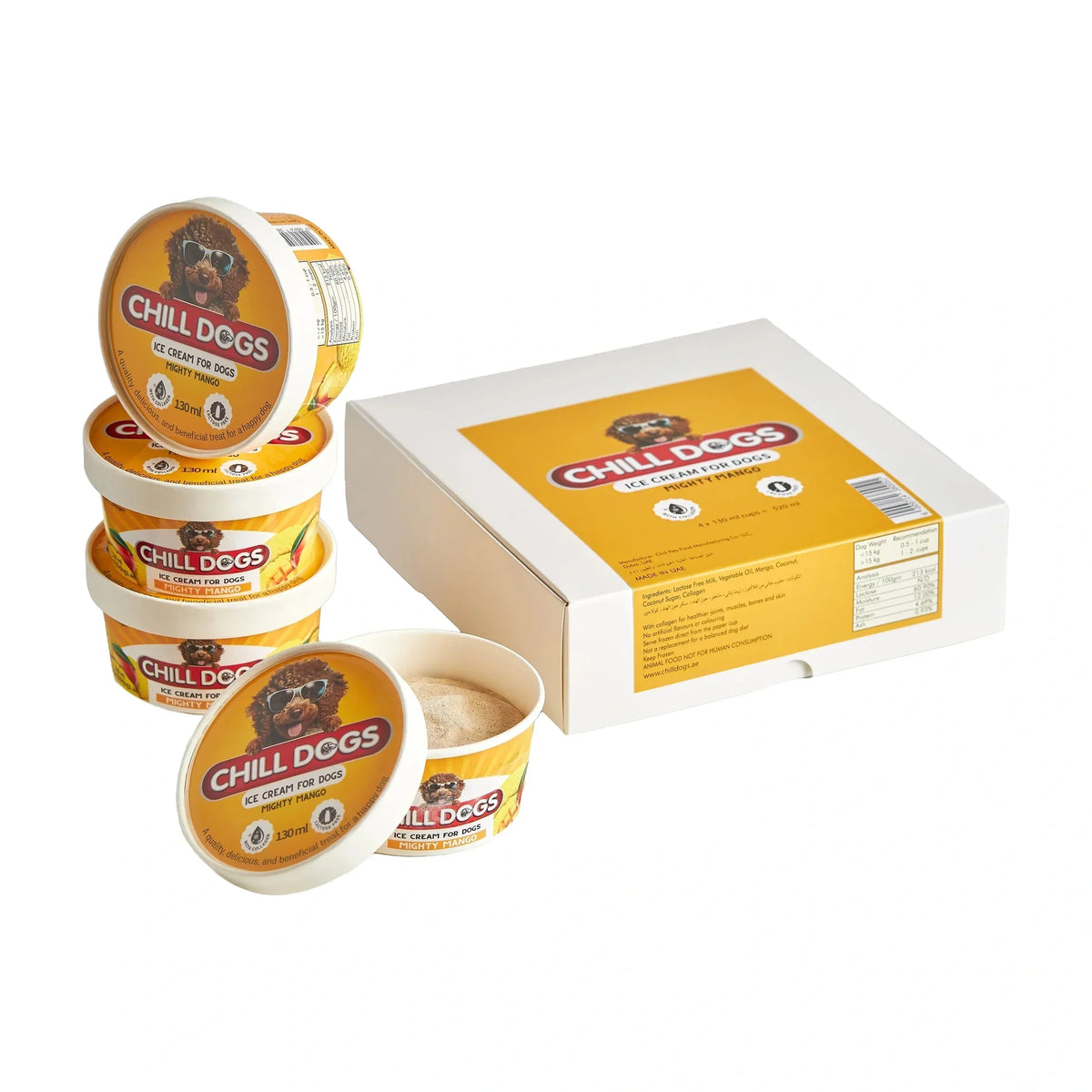 Chill Dogs Mighty Mango Box 4Cups 130ml