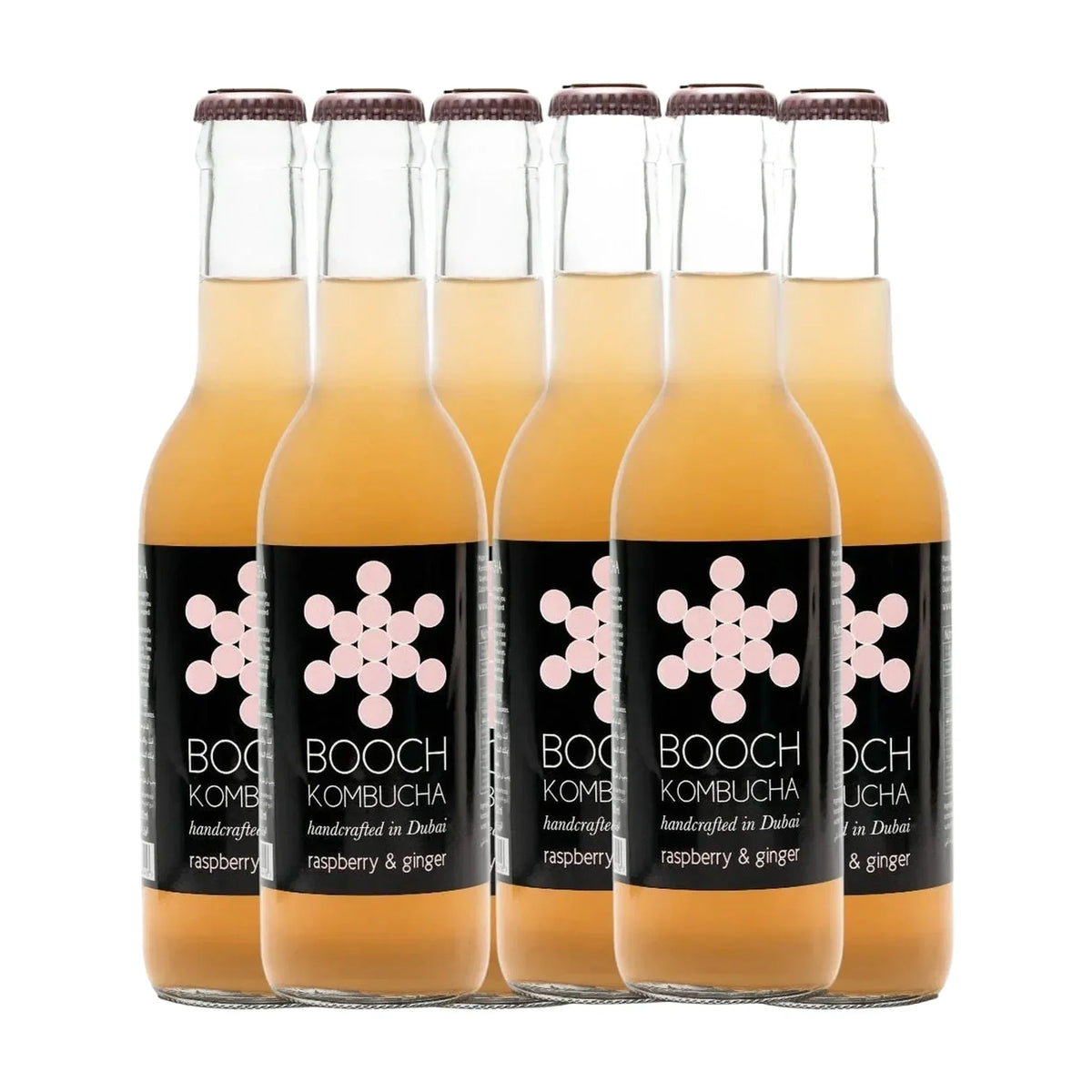 Booch Raspberry Ginger Kombucha - 300ml Pack of 6