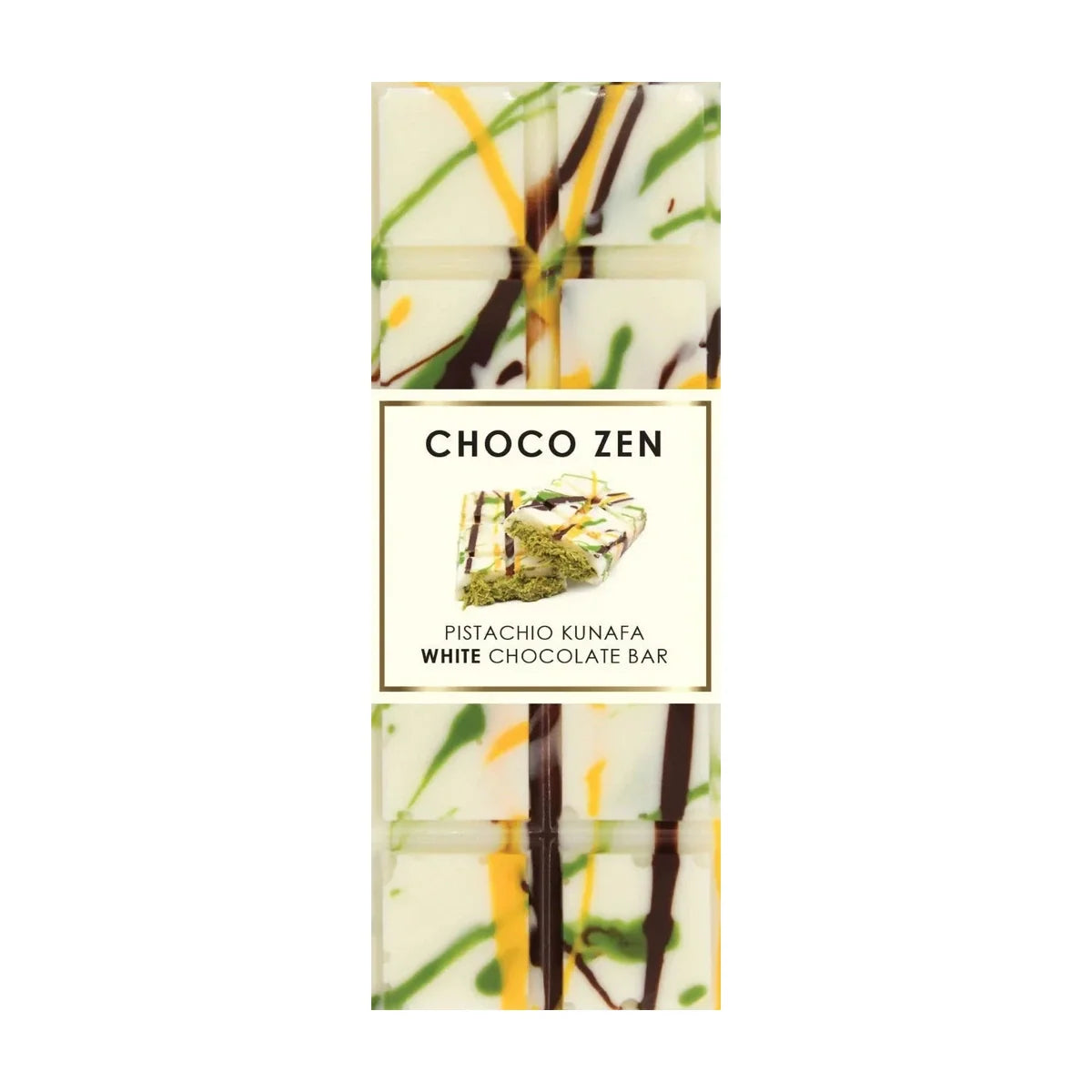 Choco Zen Pistachio Kunafa White Dubai Chocolate Bar - 190g