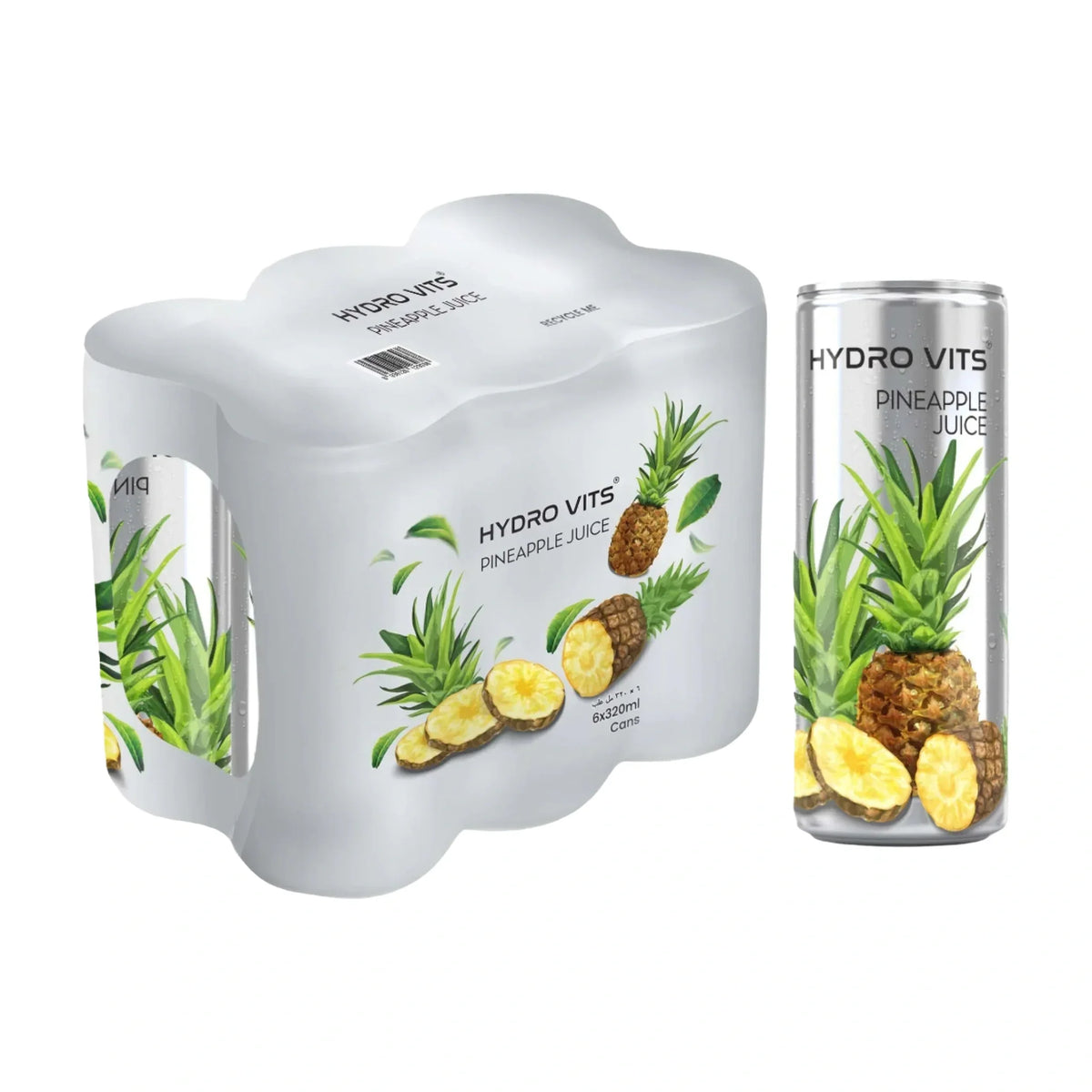 Hydro Vits Pineapple Juice, 6 × 320 ml