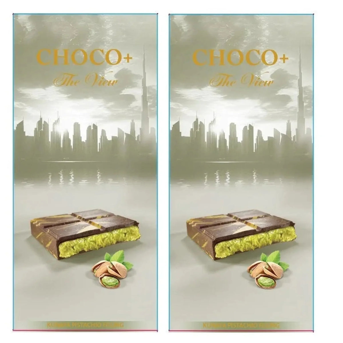 Choco+ Original Pistachio Kunafa Milk Dubai Chocolate Bar