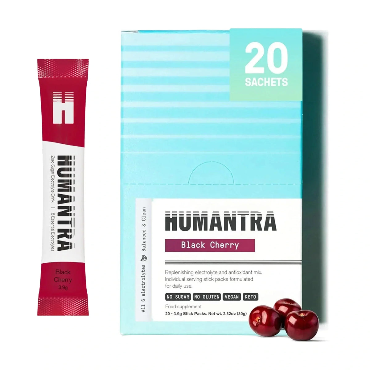 Humantra Black Cherry Electrolytes, 20 Servings, 72 g