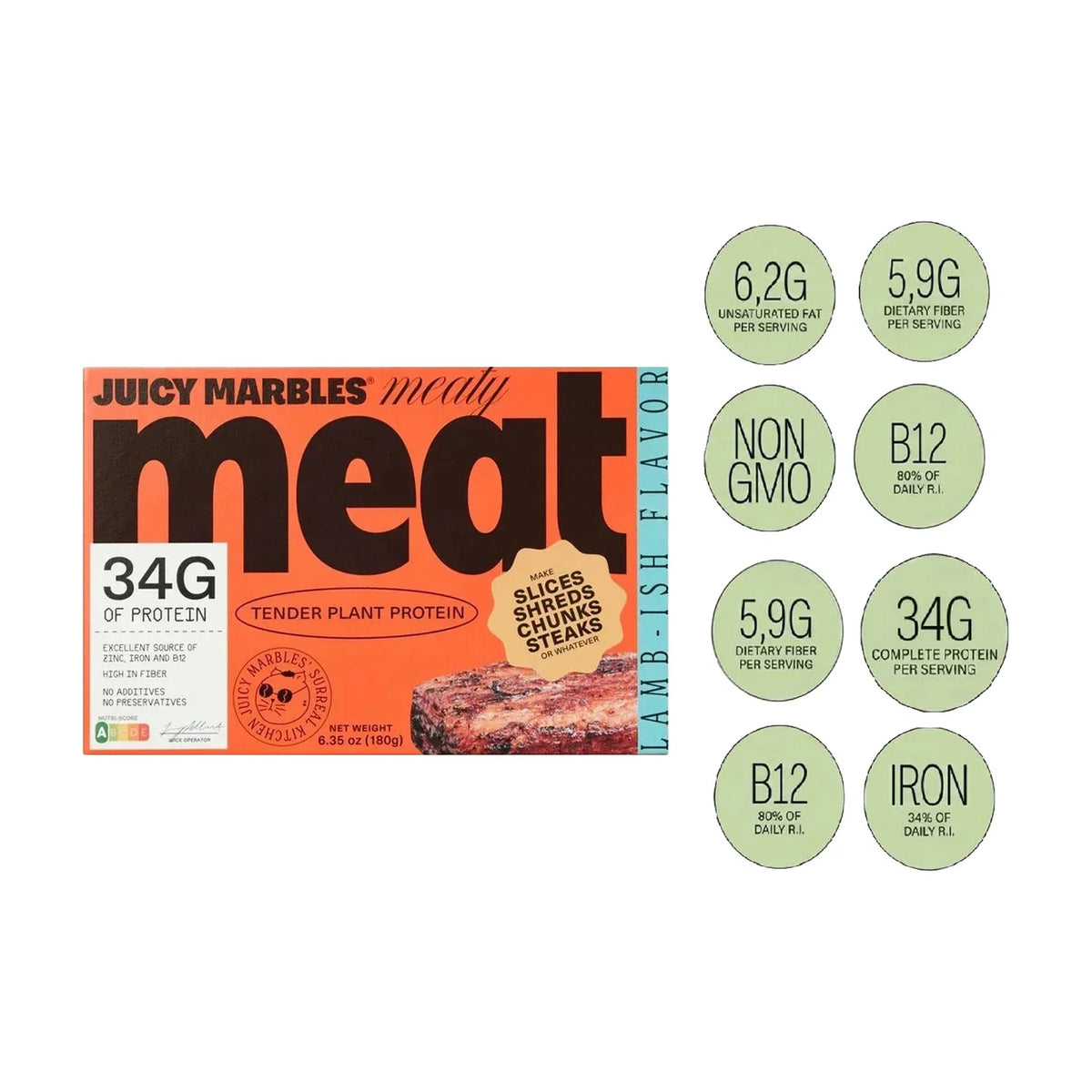 Juicy Marbles Meaty Meat Lamb-ish, 180 g