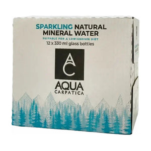 Aqua Carpatica Sparkling Mineral Water, Glass Bottles - 750ml 6x 750ml