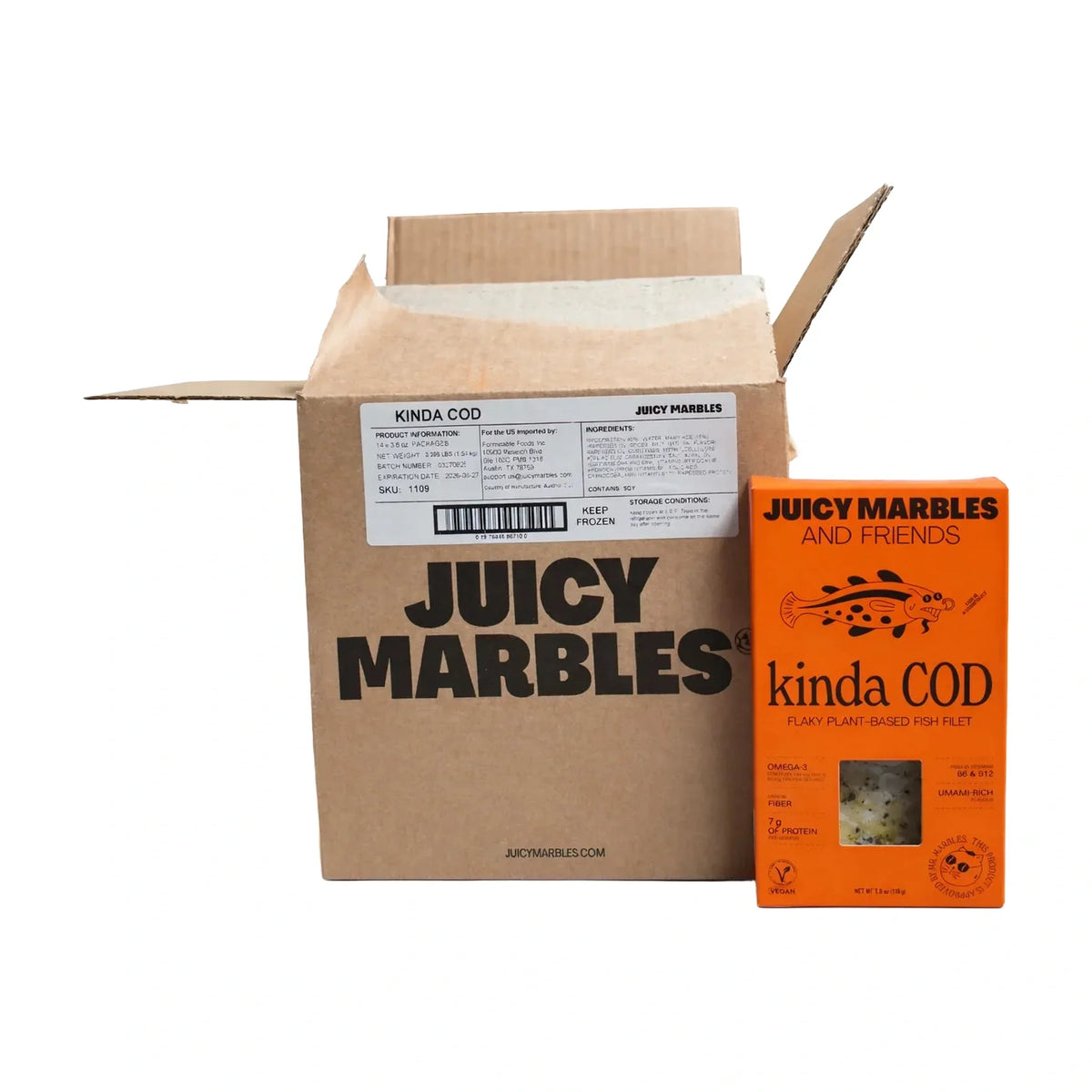 Juicy Marbles Kinda Cod Vegan Fillet, 110 g