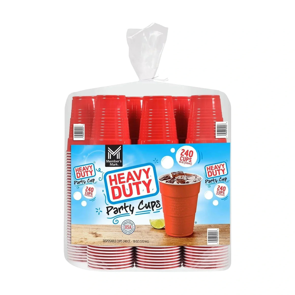 Heavy - Duty Red Cups - 240 Cups