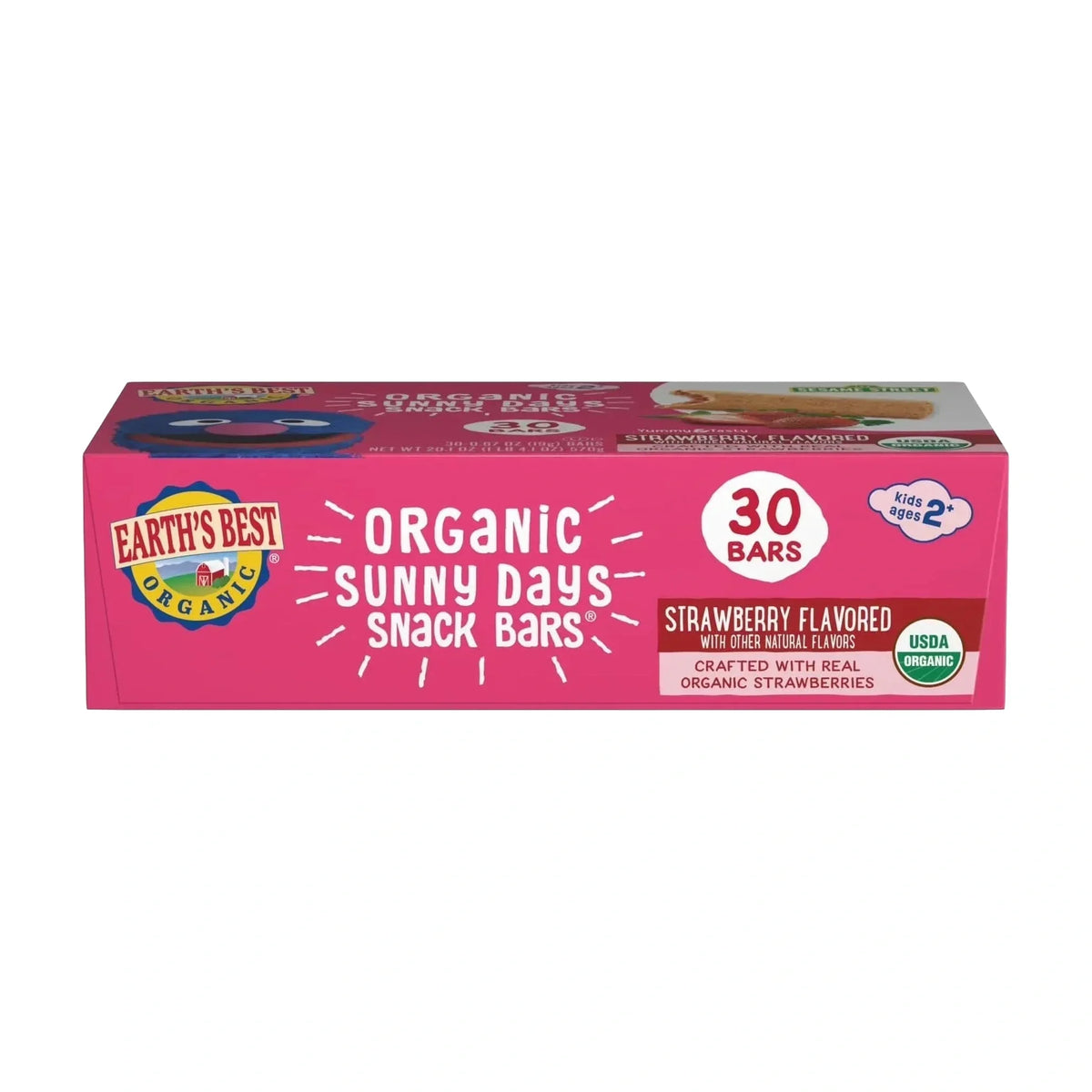 Earth's Best Strawberry Sunny Days Bars, 30 × 19 g | Welaza
