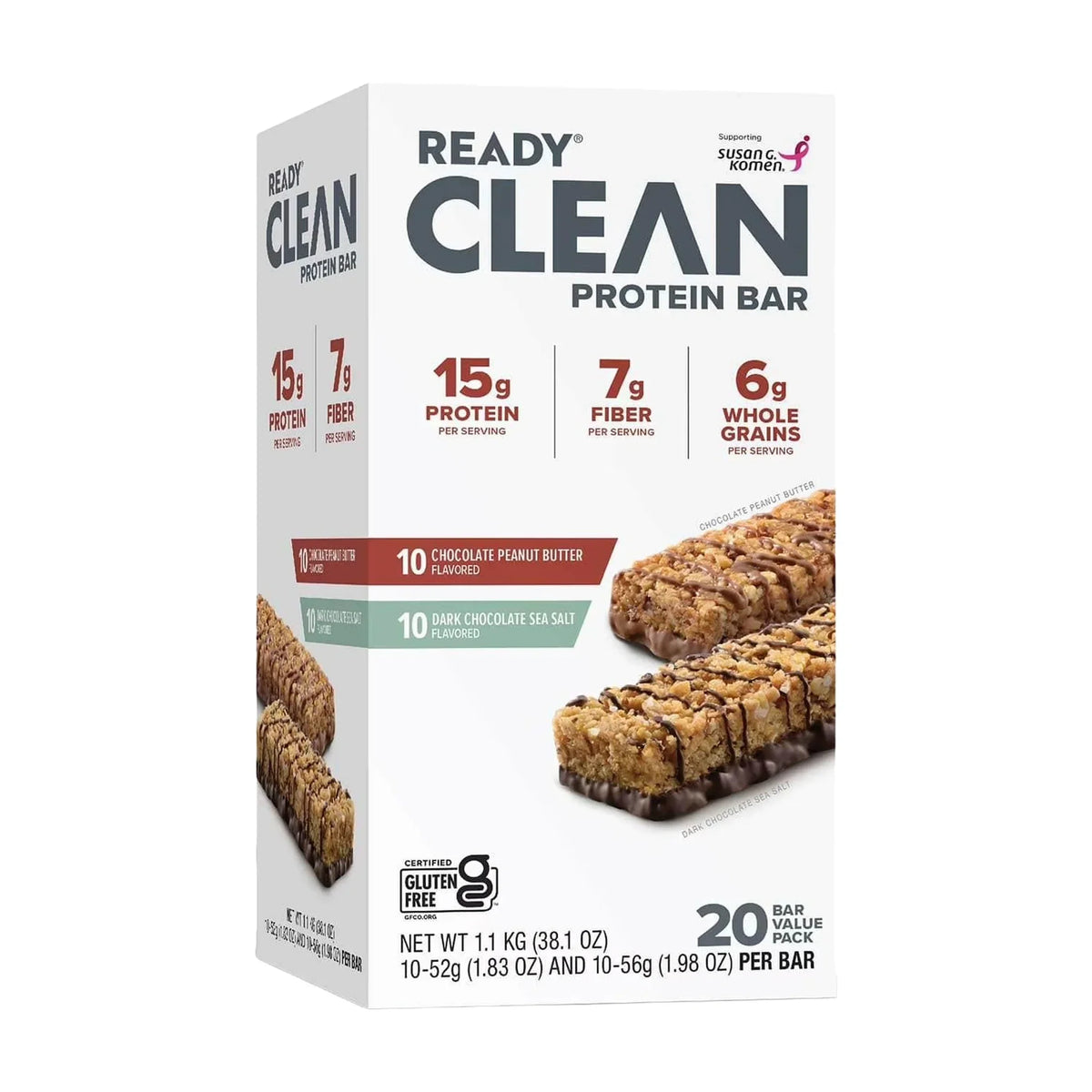 Ready Clean Protein Bar Variety Pack, 20 Bars