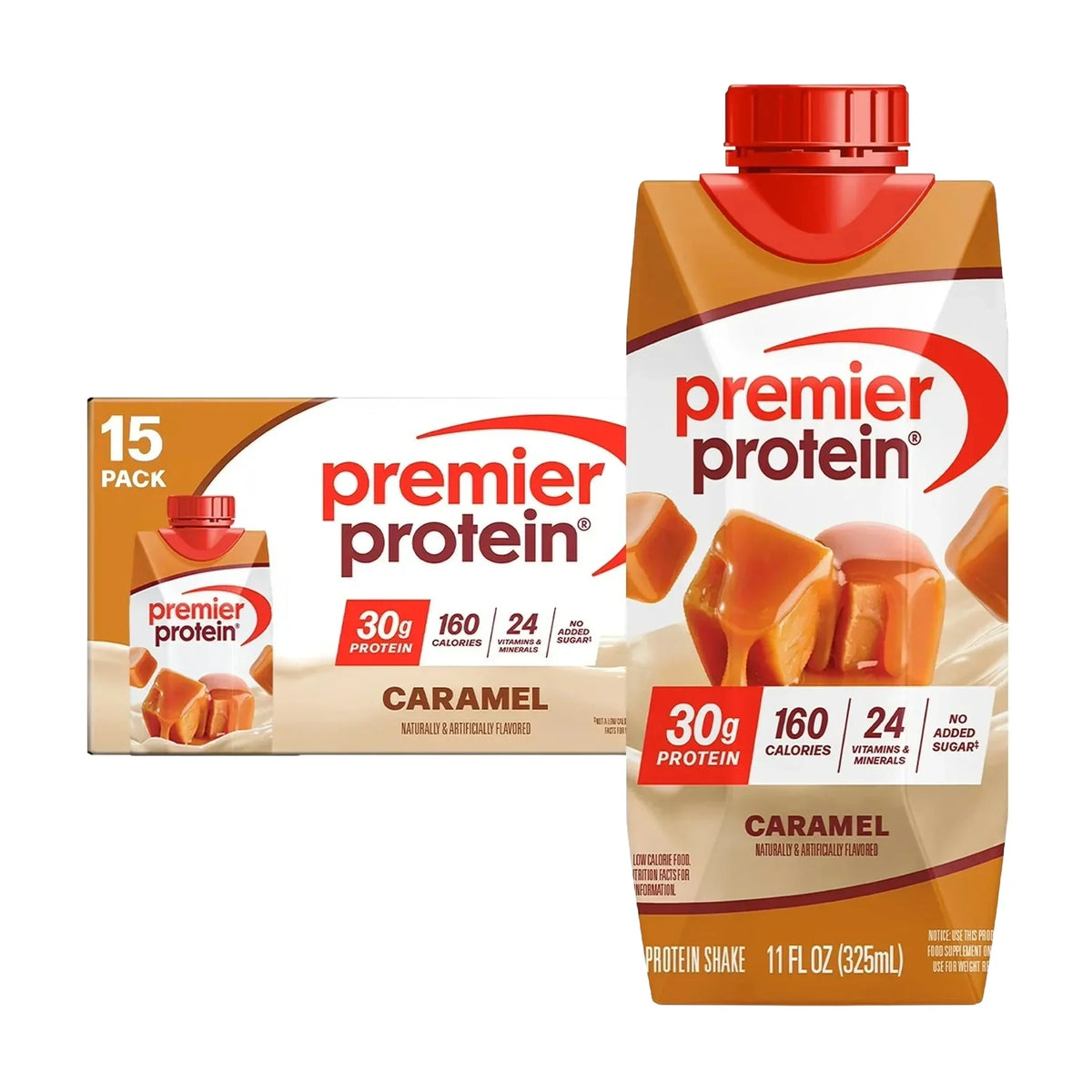 Premier Protein Caramel Shakes, 15 × 11 fl oz