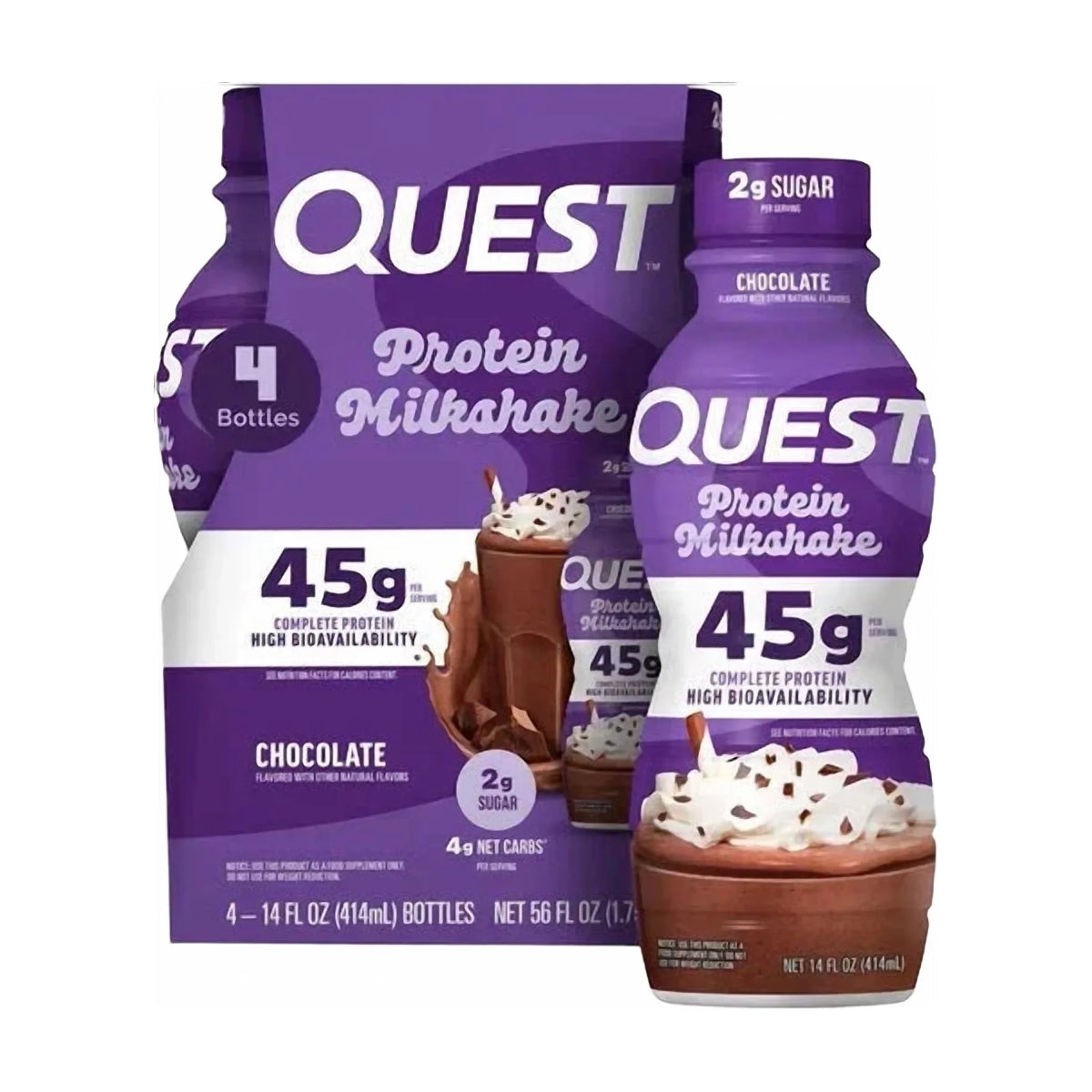 Quest Chocolate Protein Milkshake, 414 ml