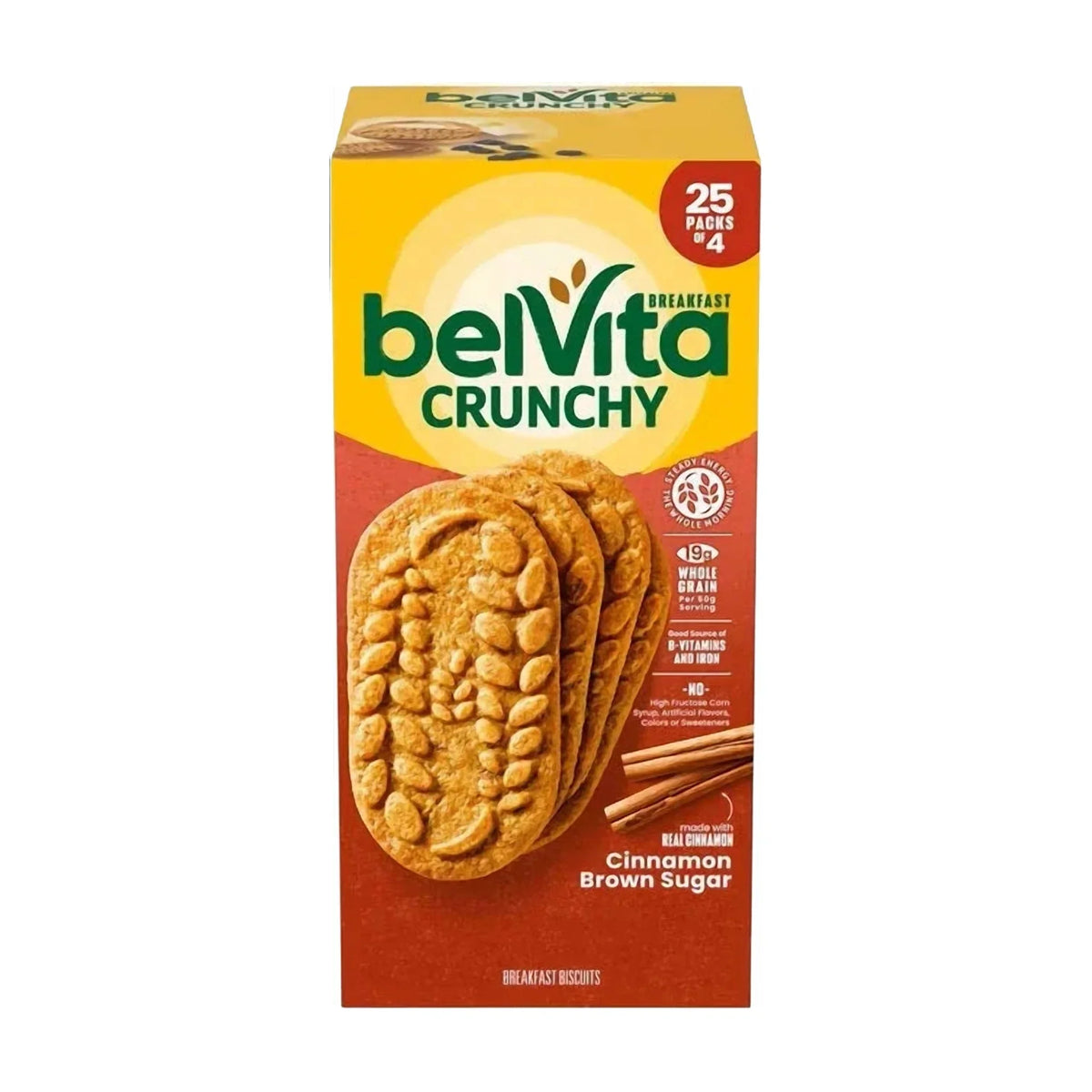 belVita Cinnamon Brown Sugar Biscuits, 25 Packs