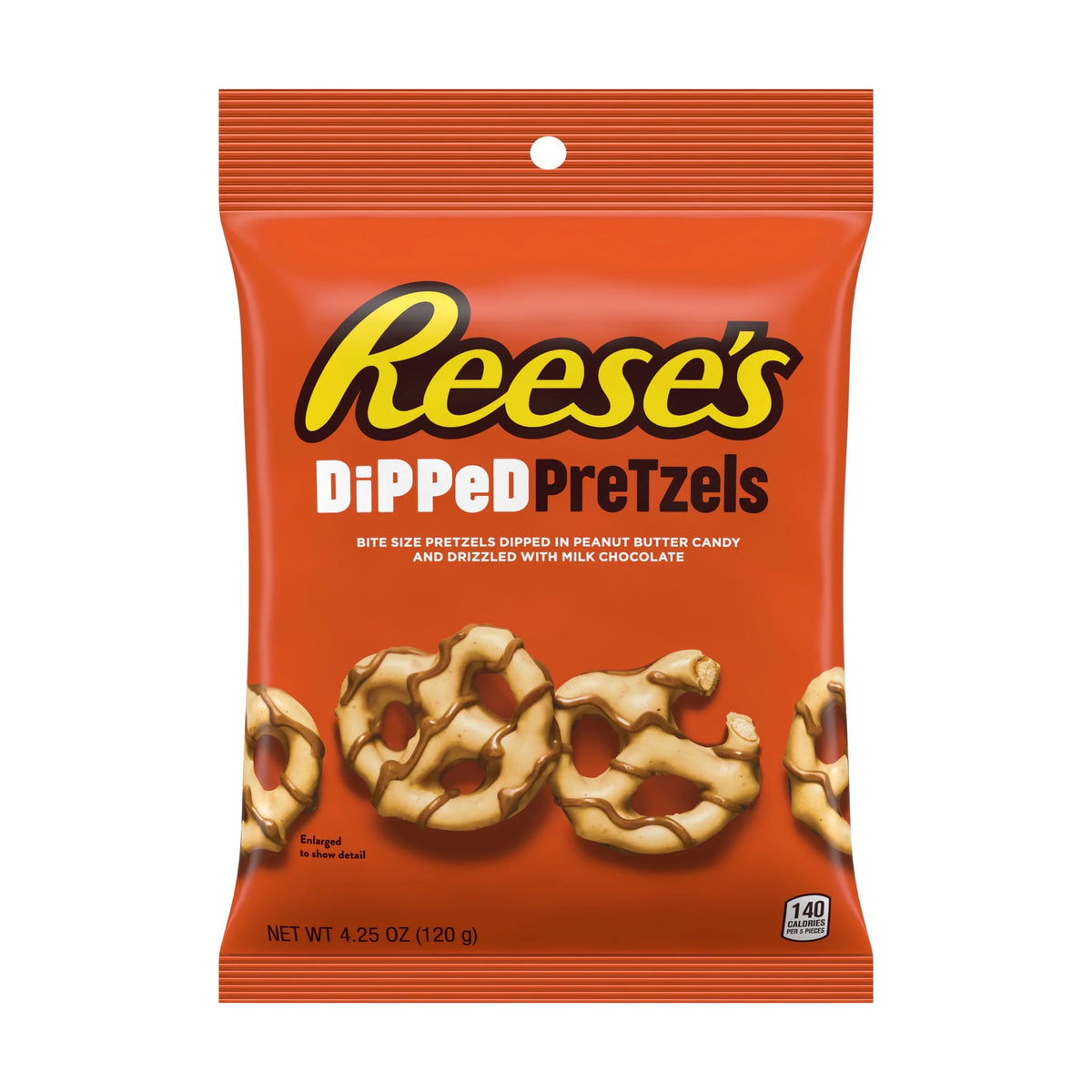 REESE'S Dipped Pretzels Peanut Butter Pouch, 120gm