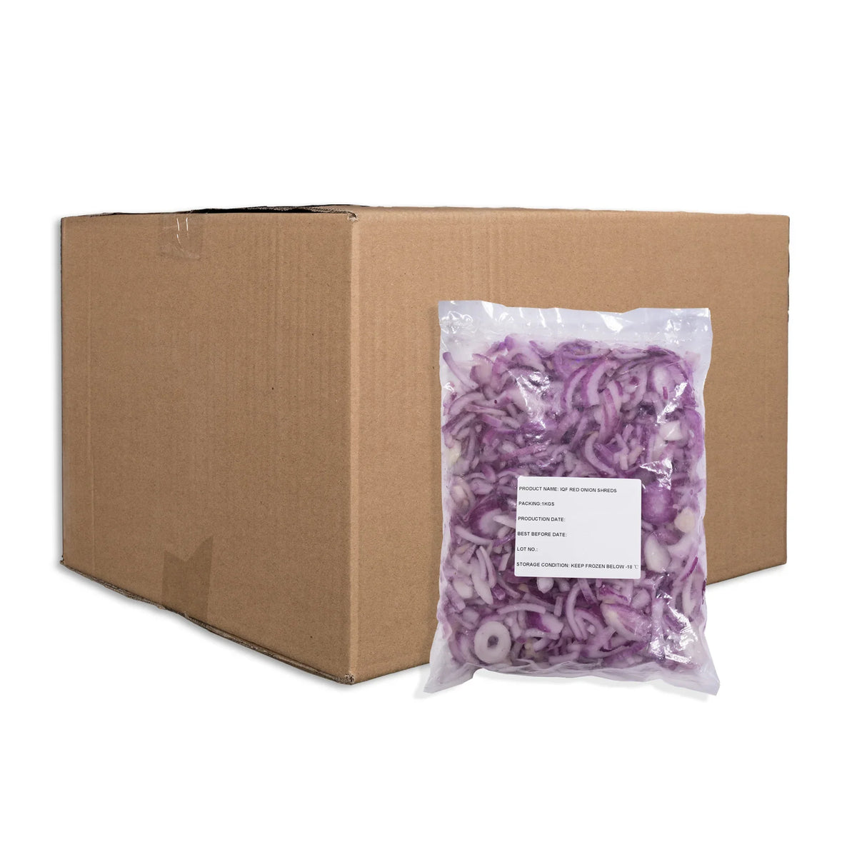 Frozen Red Onion Slices - 10x1kg