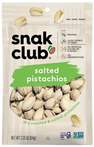 Snak Club Roasted Salted Pistachios 64g | Welaza