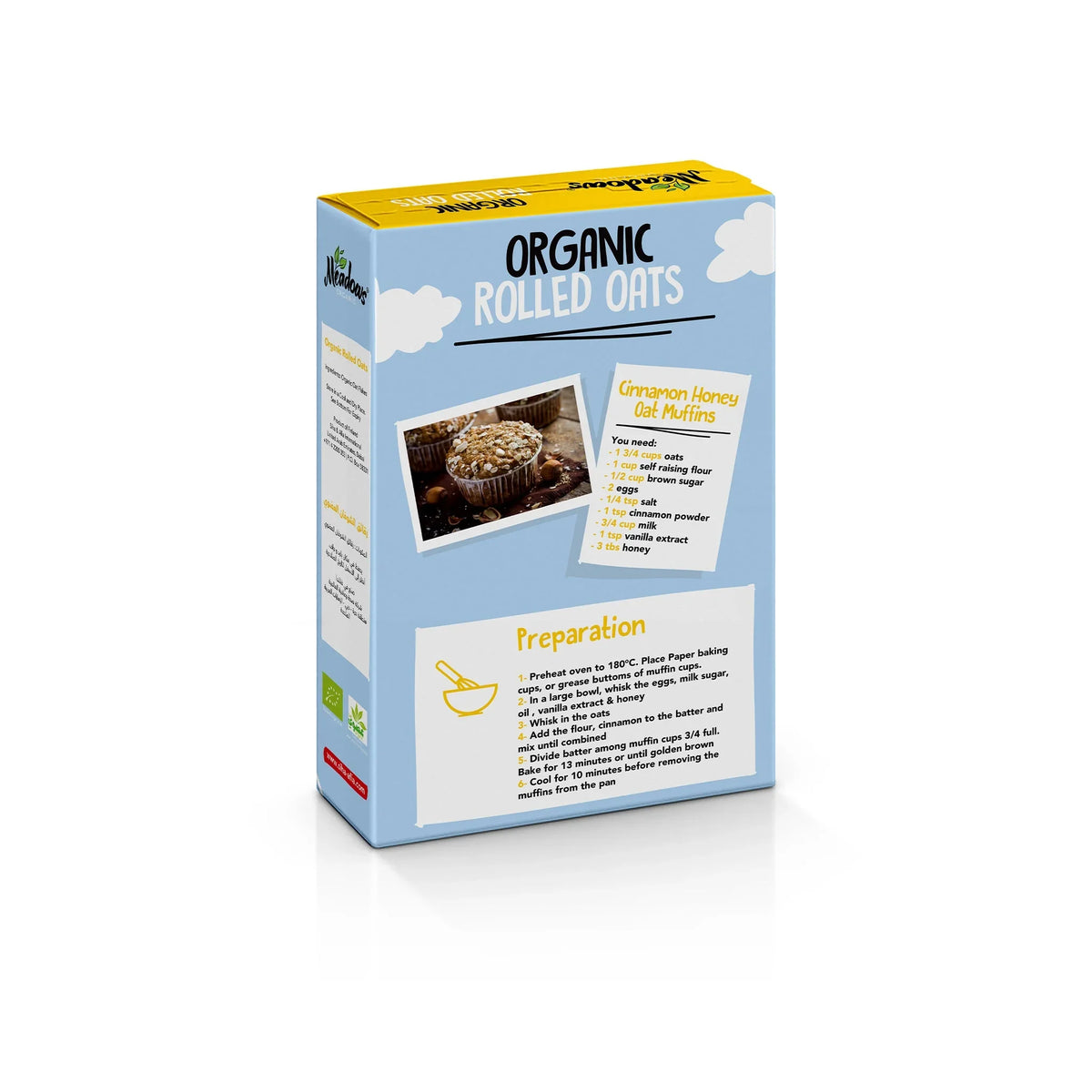 Meadows Organic Rolled Oats 400g
