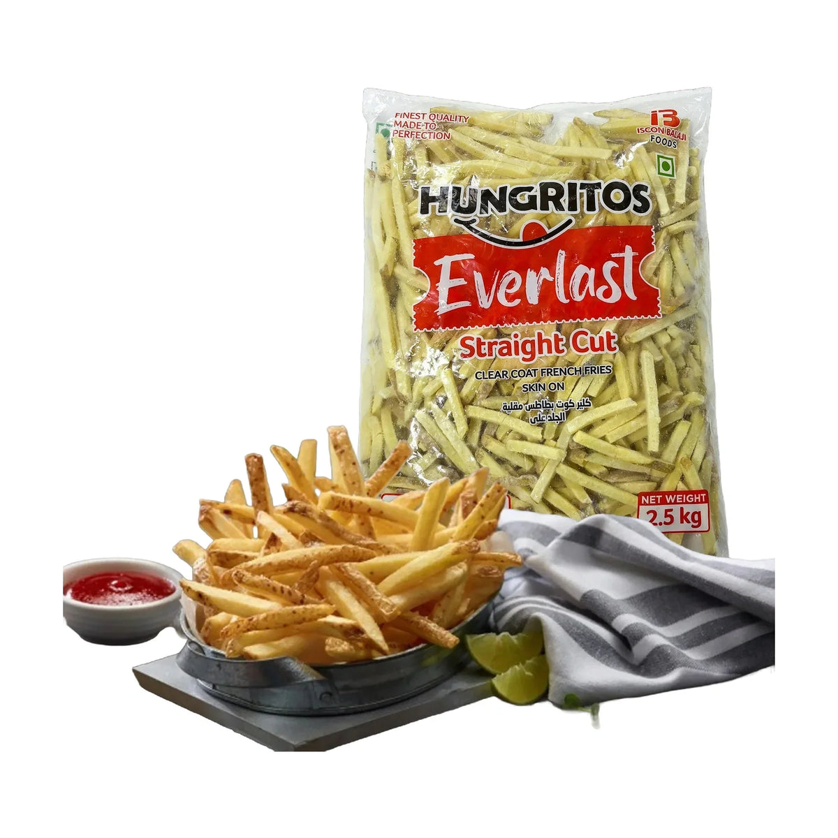 Skin-On Coated French Fries 9 mm - 2.5kg 4×2.5kg