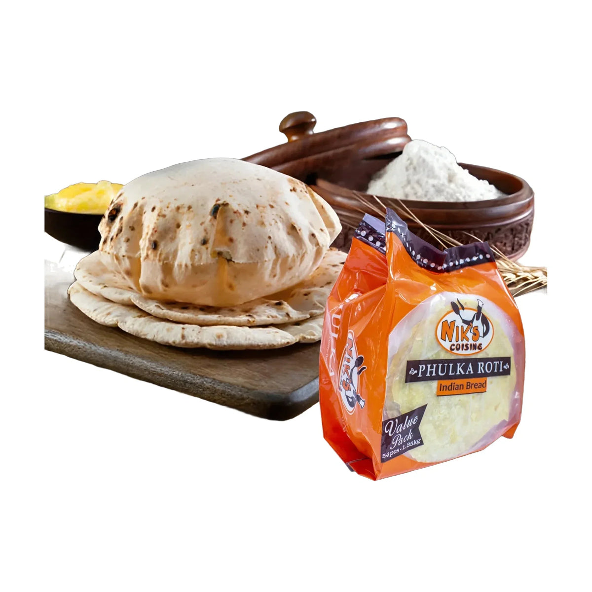 Niks Phulka Roti 1.35 kg, 54 Pieces
