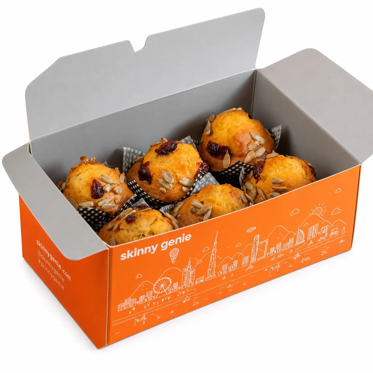 Cranberry Sunflower Seeds Skinny Muffin Box (6 pc)