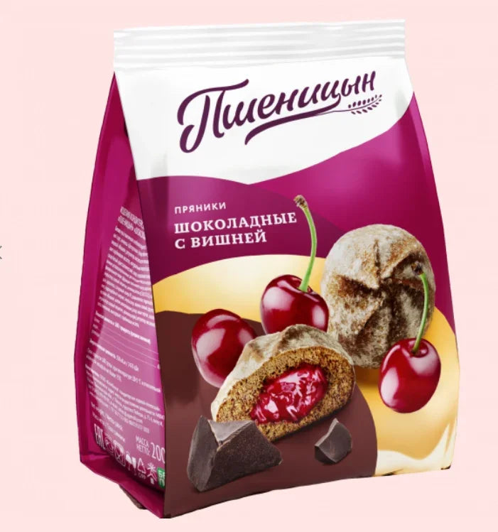 Pshenitsyn Gingerbread Chocolate Cherry Cookies 200g