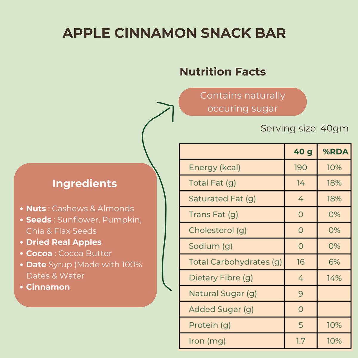Nothing Silly Apple Cinnamon - 6 Bars