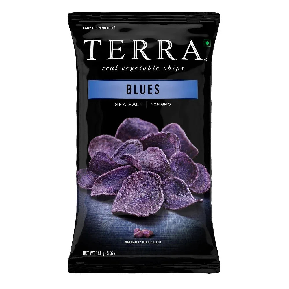 Terra Blues Chips 141g, Gluten Free and NON GMO, Naturally Blue Potato
