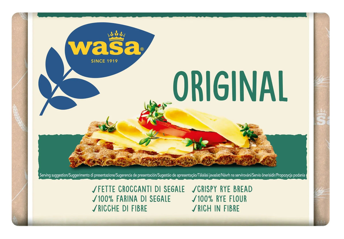 Wasa Original Whole Grain Healthy Crispbread Crackers 275g (Near Expiry)