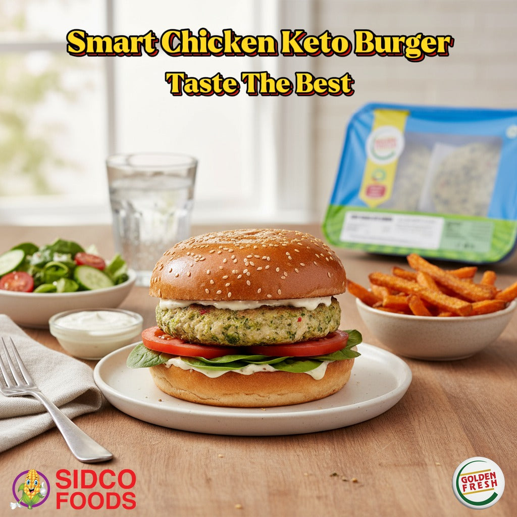 Smart Chicken Keto Burger : Broccoli + Chicken 300g (3pcs)