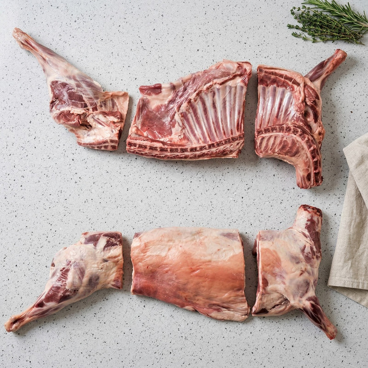 Veal Whole Carcass 6 Way Cut (Approx. 8.5–11.5kg)